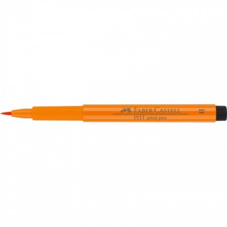 India ink Pitt Artist Pen B orange glaze